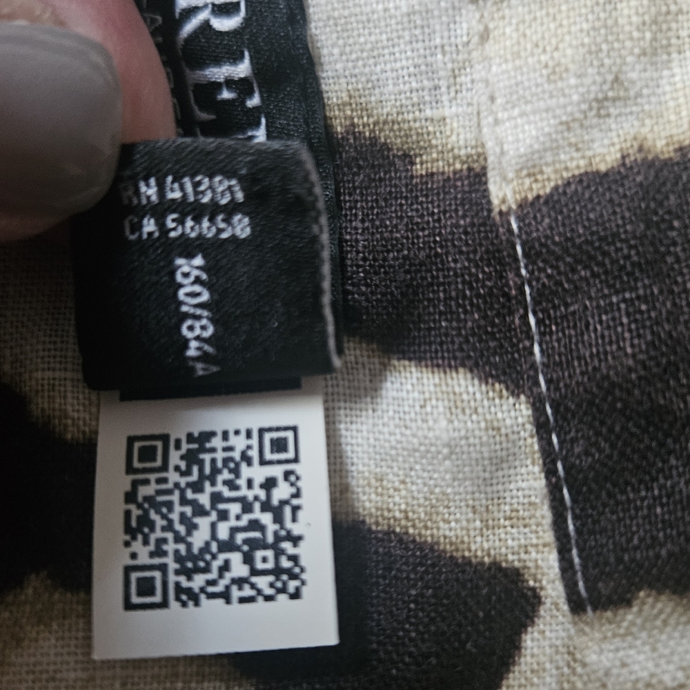 LAUREN RALPH LAUREN Relaxed Fit Zebra-Print Linen Shirt | SZ S - Picture 10 of 14